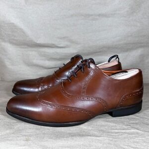 Wolf & Shepherd Men's Senna Oxford Size 12 Wingtip Broque Maple Honey Dress Shoe